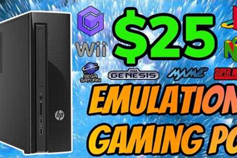 $25 Emulation Gaming PC - Plays 1000s of Retro Video Games - Gamecube + PlayStation + N64 + More