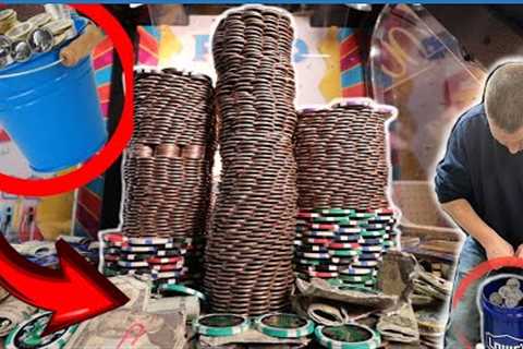 🪣Can a 5 Gallon Bucket Loaded With Quarters Knock Down These Towers & Win $10,000?