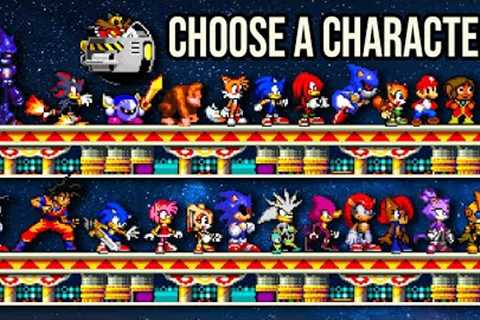 Sonic game with over 30 playable characters, Online Multiplayer, & Level Up System!