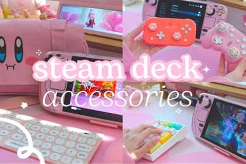 🍒 cute steam deck accessories for a comfy portable pc gaming experience | a cozy setup on the go ✶