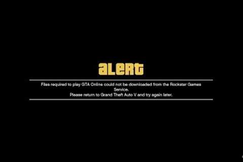 Files Required To Play GTA Online Could Not Be Downloaded Fix (PC)