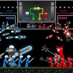 Stickman Tournament : War of Tribes (Fast Mode) - Marble & Ragdoll battle