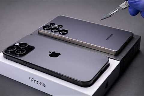 iPhone 16 Pro Max VS Samsung Galaxy S25 Ultra Unboxing - ASMR